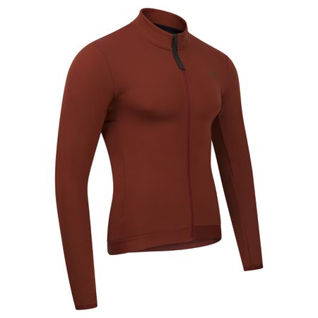 VELOZIP SUB Herren-Langarm-Merino-Trikot  brandy brown  M