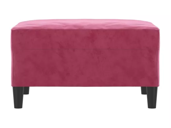 Repose-pied Rouge bordeaux 70x55x41 cm Velours
