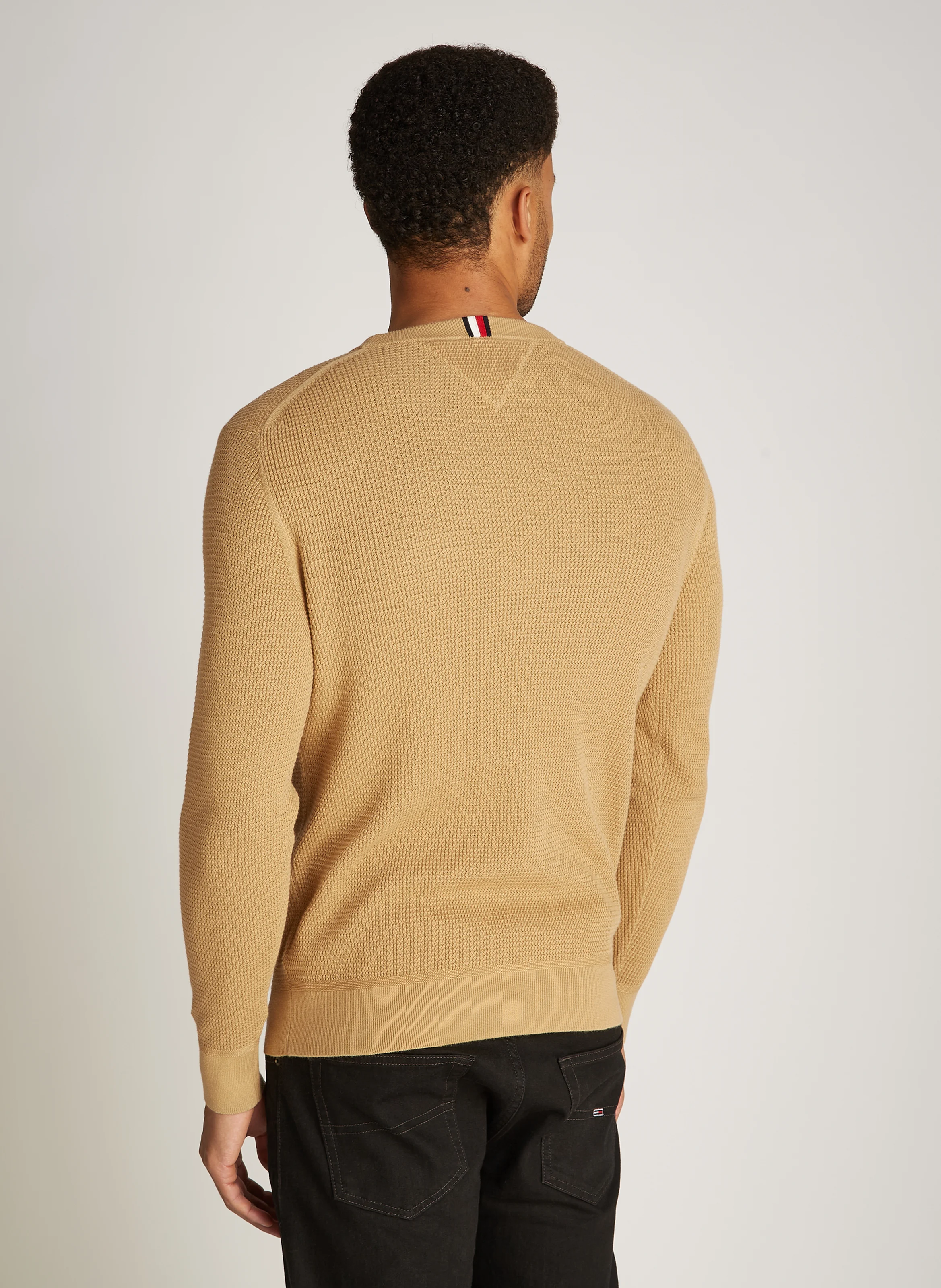 Pull col rond en coton organique | Kaki