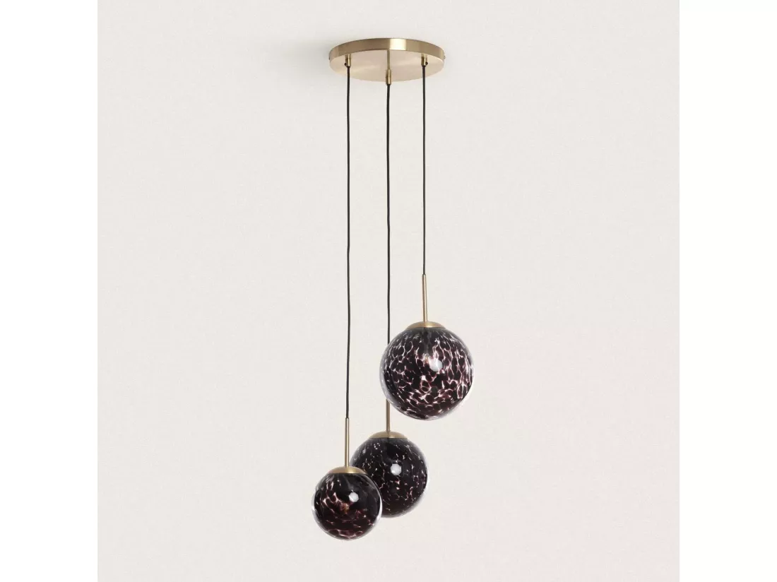 Suspension Métal et Verre Pardo Doré