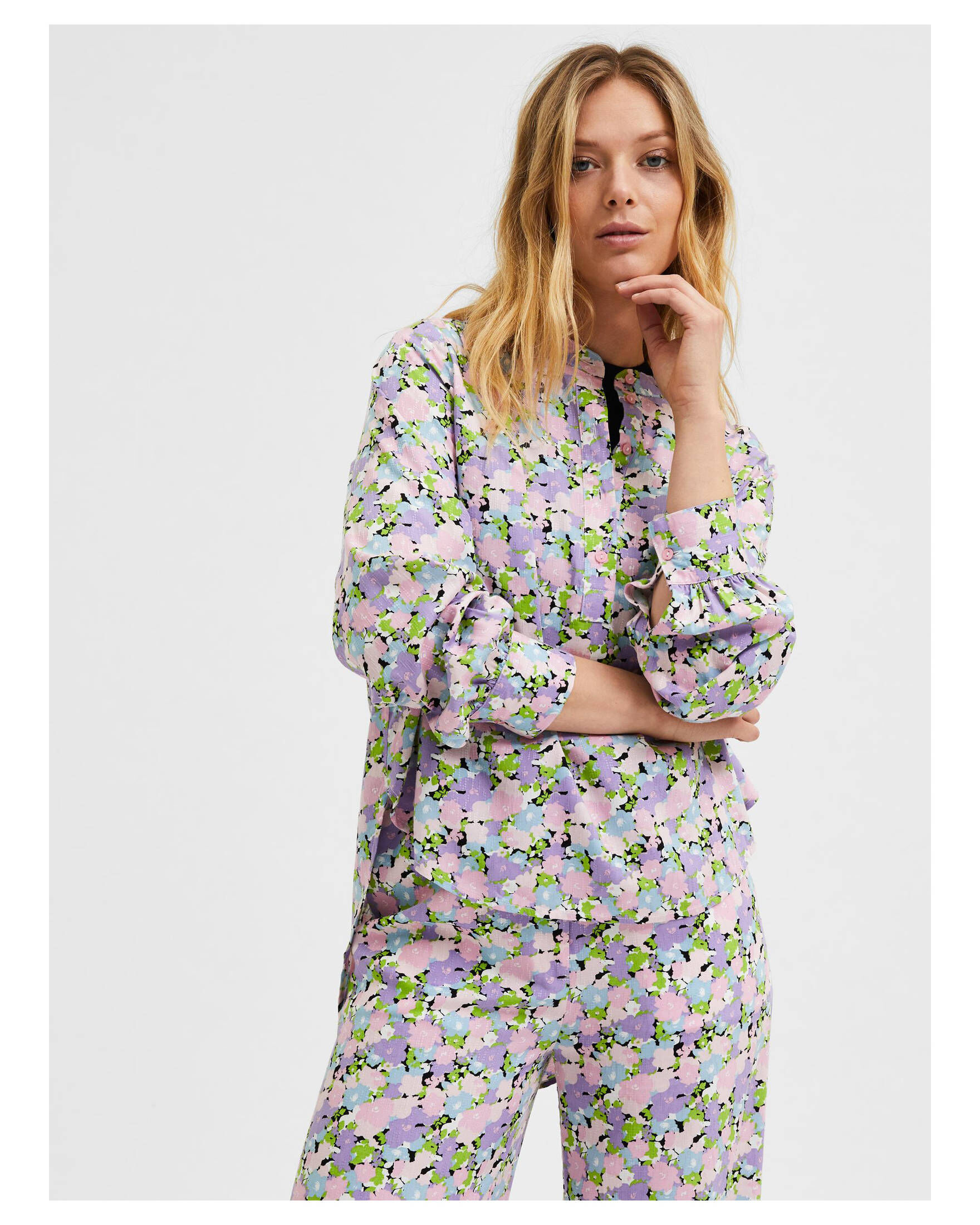 Selected Femme| Damen Bluse SLF JUDITA LS LONG TOP Langarm