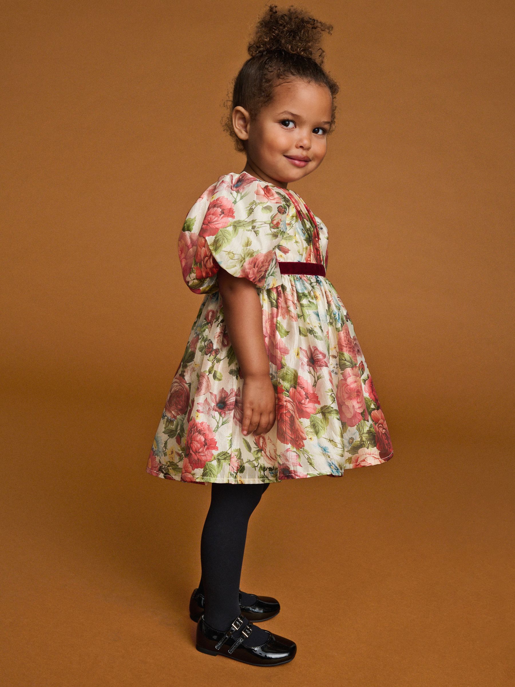 Vintage Floral Print - Feestjurk (3mnd-8jr)