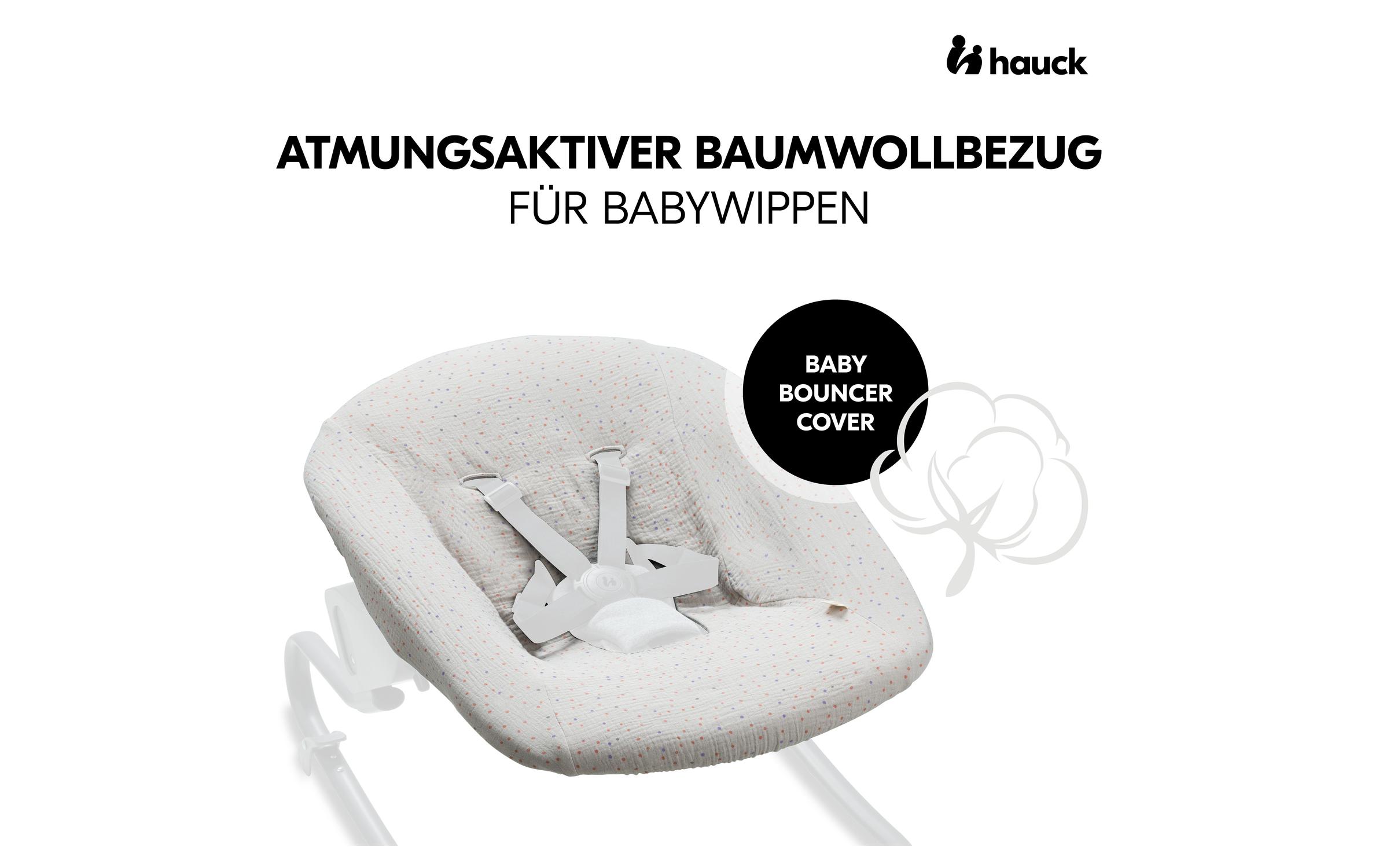 Bezug Bouncer Cover Beige DotsSchonbezug für Babywippen und Hochstuhlaufsätze