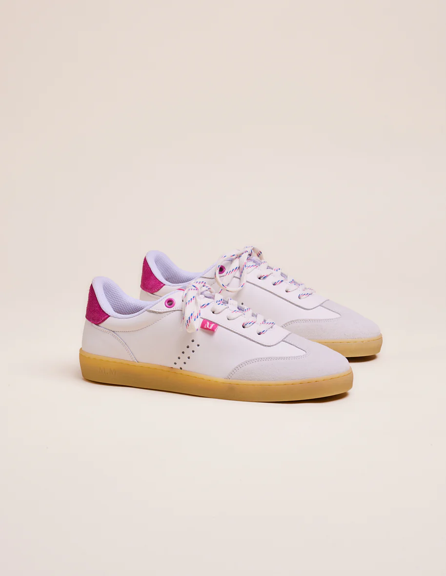 Baskets basses Lucia - Blanc et rose