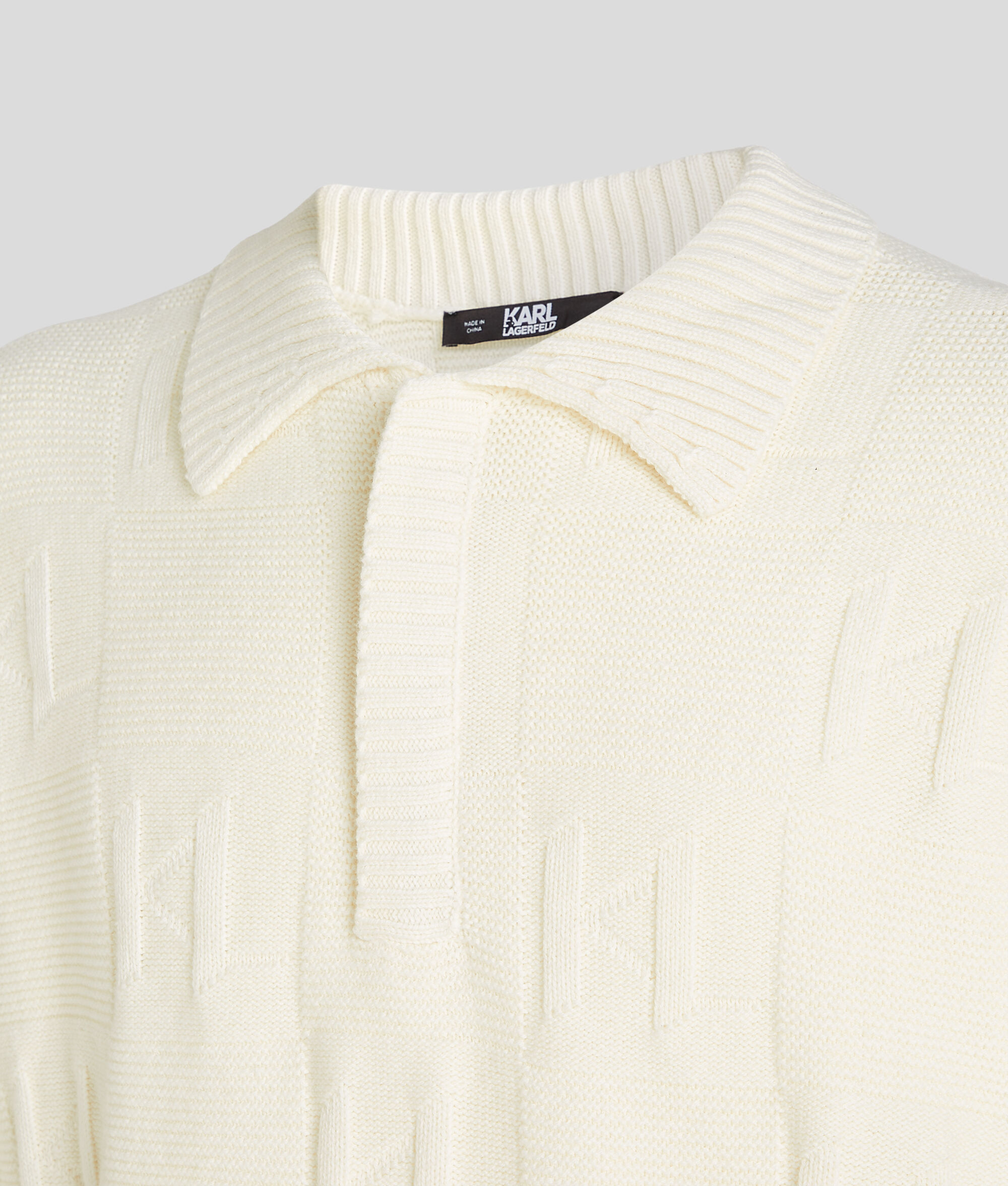 POLO EN MAILLE À MANCHES LONGUES KL MONOGRAM