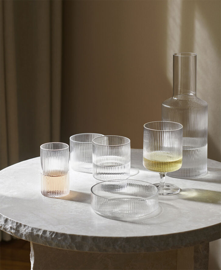 ferm LIVING Ripple Serving Bowls - Set of 4 Clear