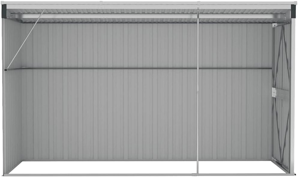 vidaXL Wand Geräteschuppen Kunststoffgriff mit Sperrfunktion Gerätehaus Gartenhaus Gartenschuppen Schuppen Anthrazit 118x288x178cm Stahl