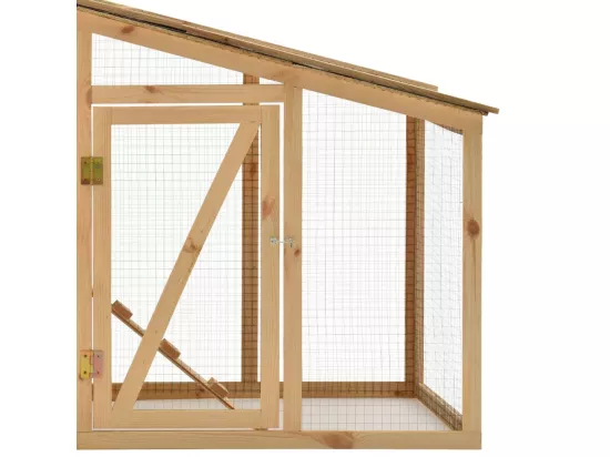 Poulailler Bois de pin massif 178x67x92 cm