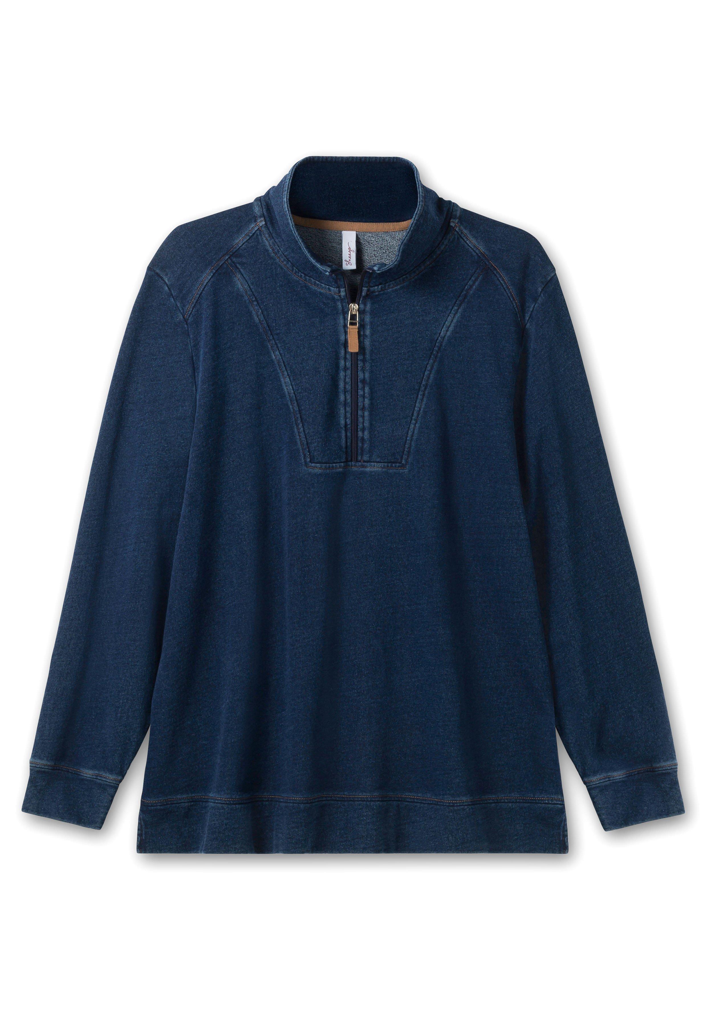 Troyer aus leichter Sweatqualität, in Denimoptik