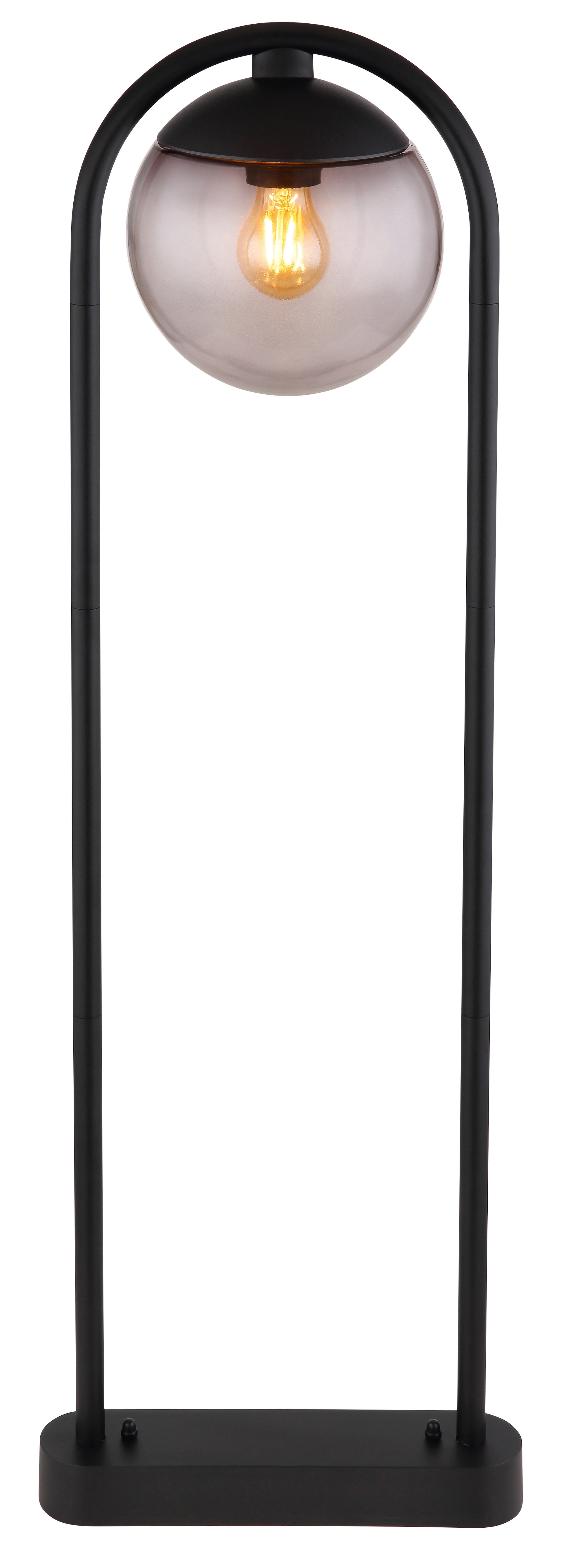 GLOBO Retrofit Wegeleuchte MICHAEL 100 cm schwarz /rauchfarbig