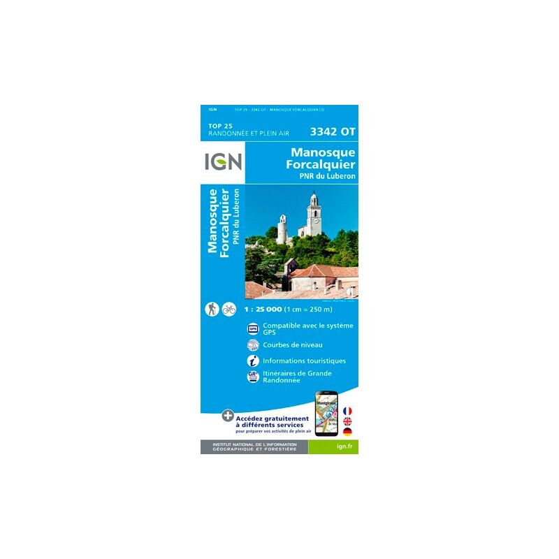 Manosque / Forcalquier / Pnr Du Luberon - Carte topographique