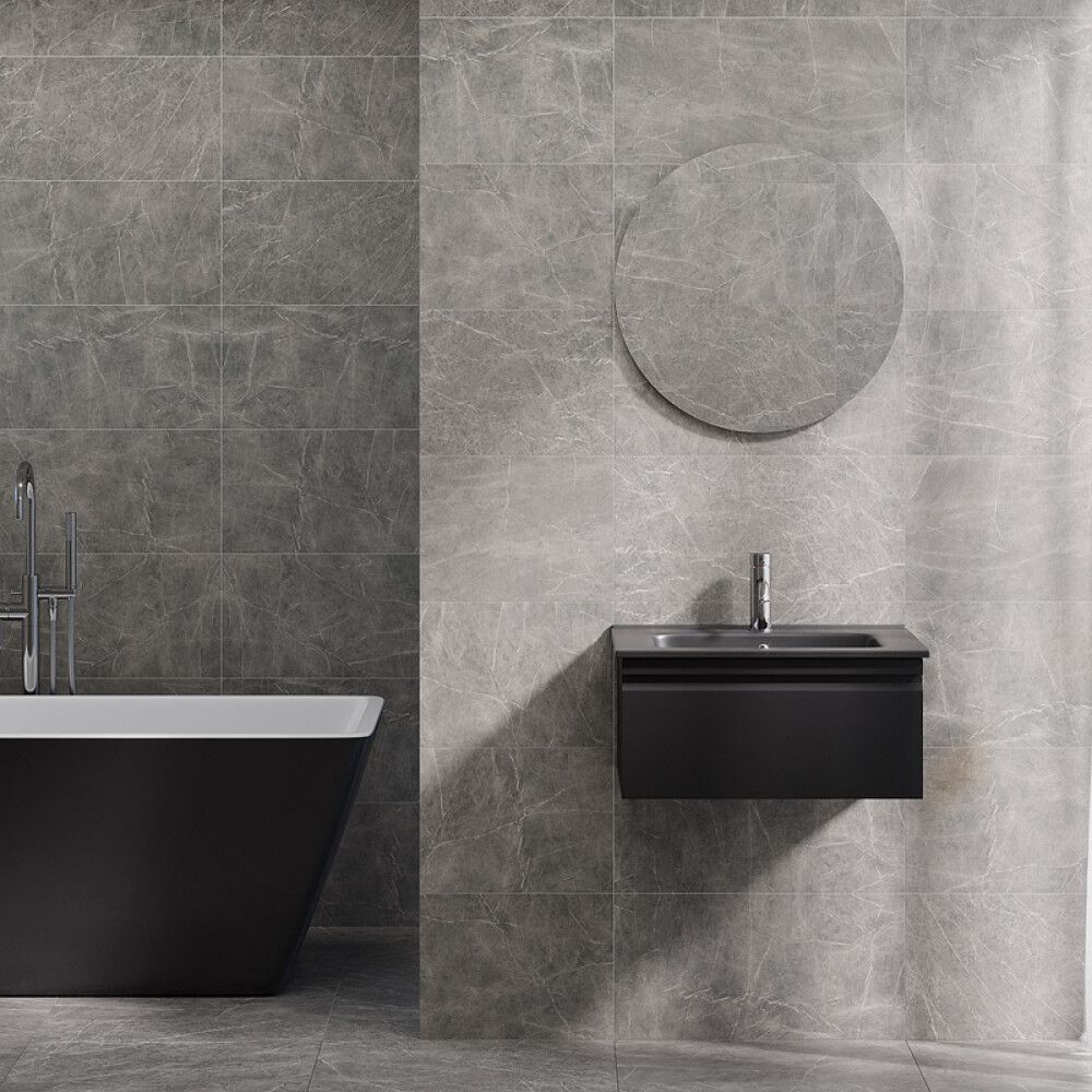 BADEROMSMØBEL CAMARGUE IQ+ FRONT SVART MATT 60CM