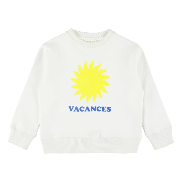 Simple Kids Sweat Vacances | Ecru
