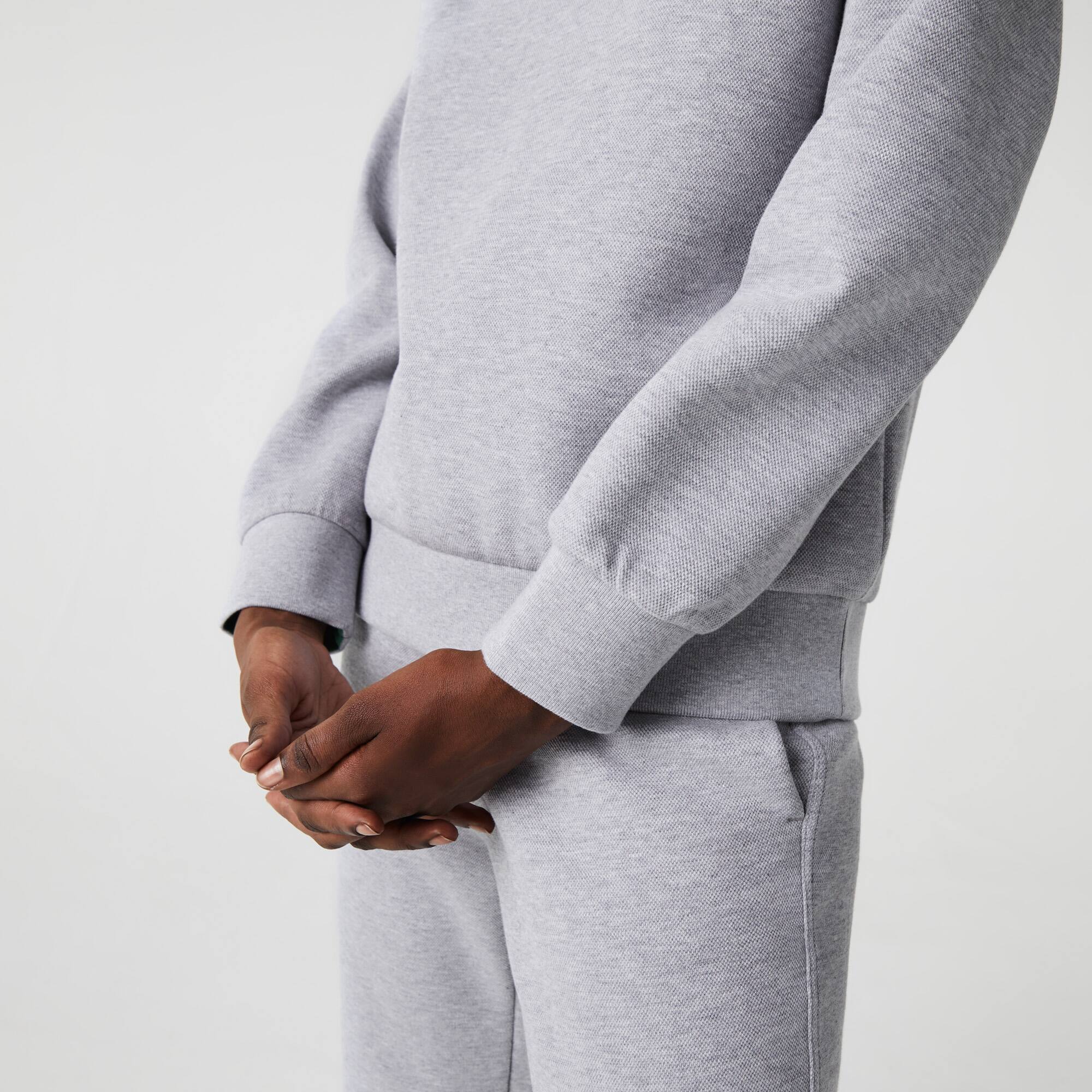 Damen Rundhals-Sweatshirt aus zweiseitigem Piqué Sweatshirts - Grau - Lacoste - Damen