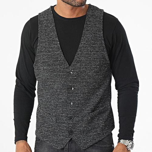 Gilet Noir Chiné