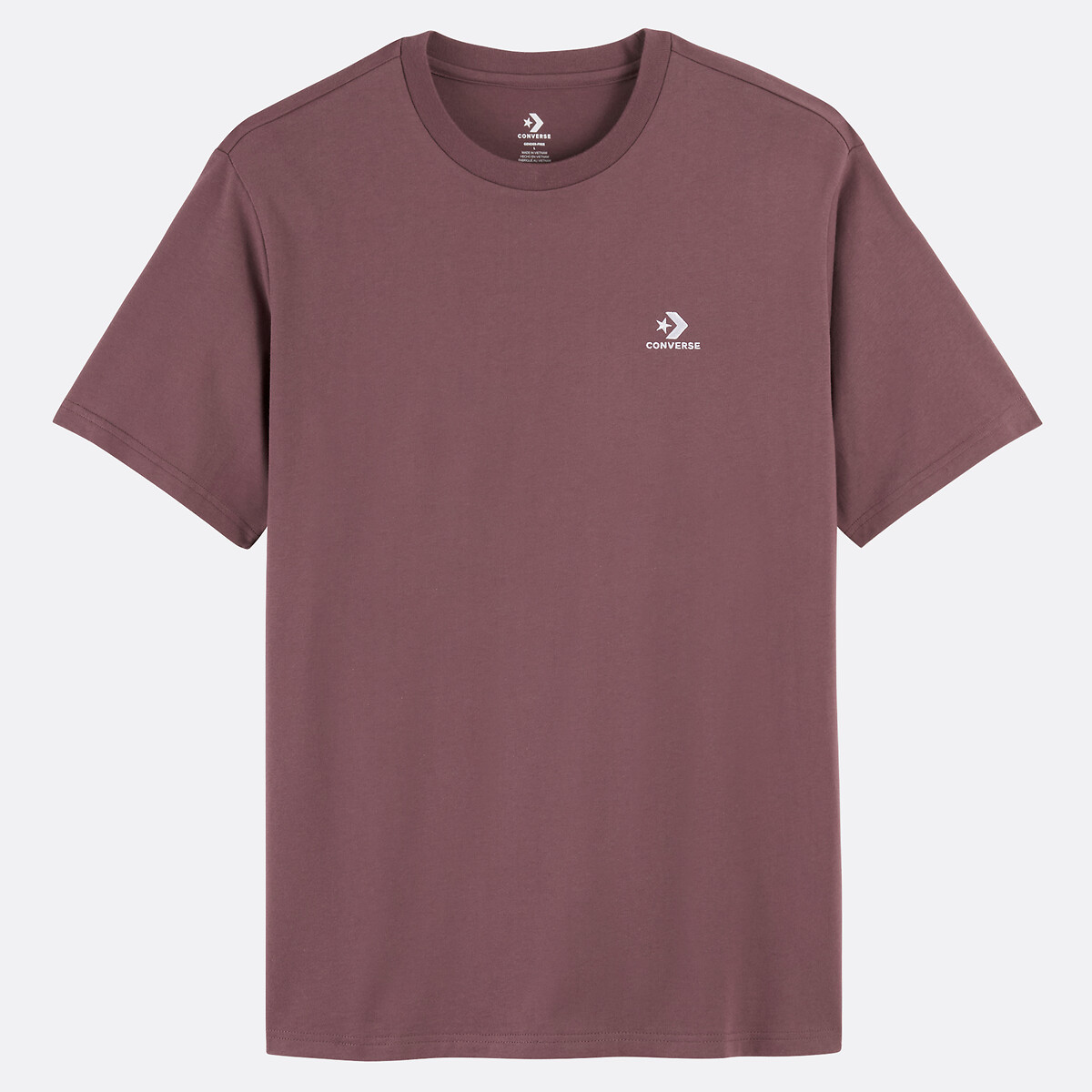 CONVERSE<br>Camiseta unissex, manga curta, com estampa de estrela e chevron