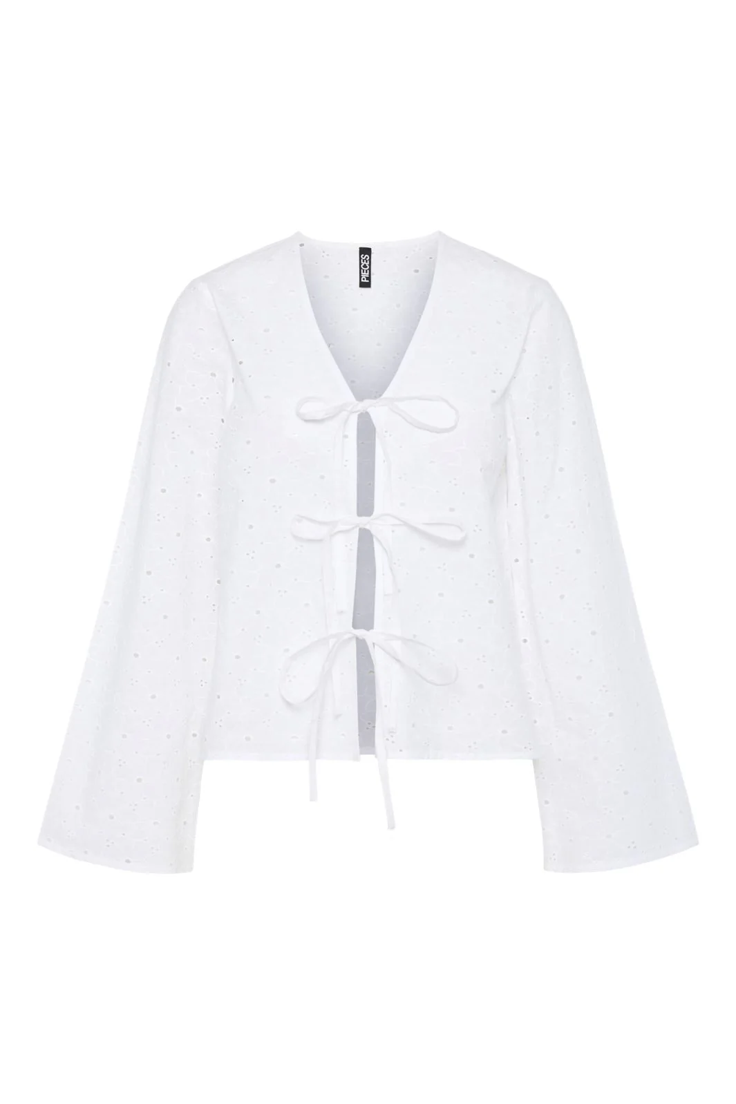 Pieces Pcavery Ls V-Neck Tie Top