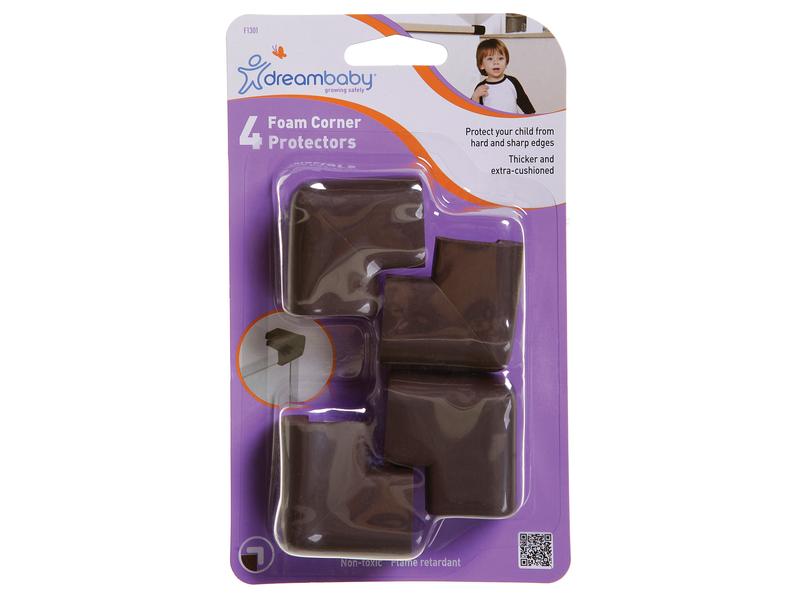 DREAMBABY Eckenschutz Schaumstoff 4er Set Weicher Schaumstoff Eckenschutz in Braun