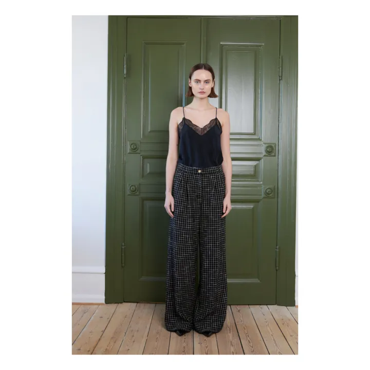 Stella Nova Pantalon Angela Carreaux | Noir