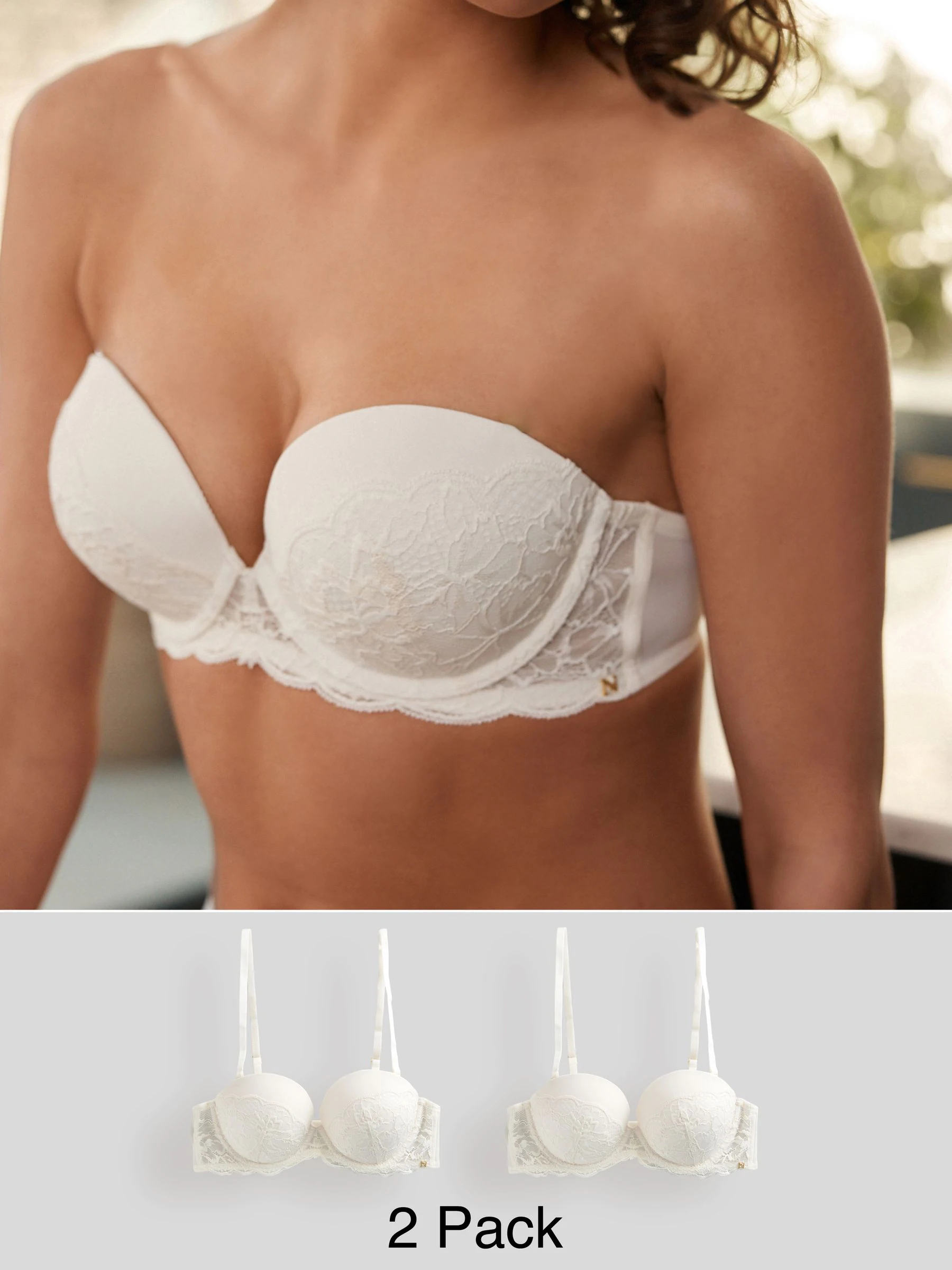 Crème - A-D Wow Triple Boost Lace Multiway Bra
