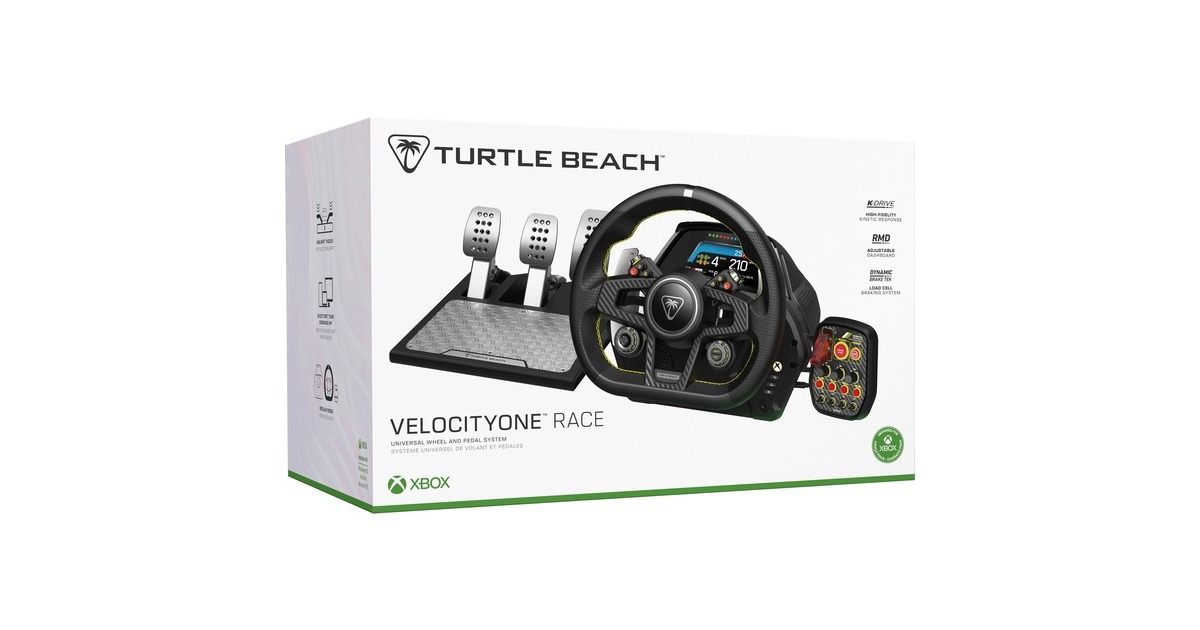 Turtle BeachVelocityOne Race stuur  (Zwart, Xbox X|S, Xbox One, Windows 10 en 11)