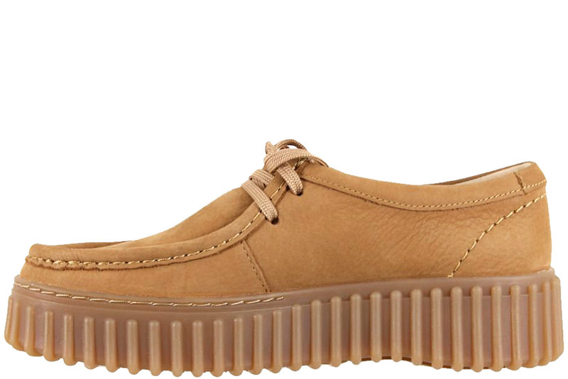 CLARKS TORHILL BEE LIGHT TAN SKO I RUSKIND