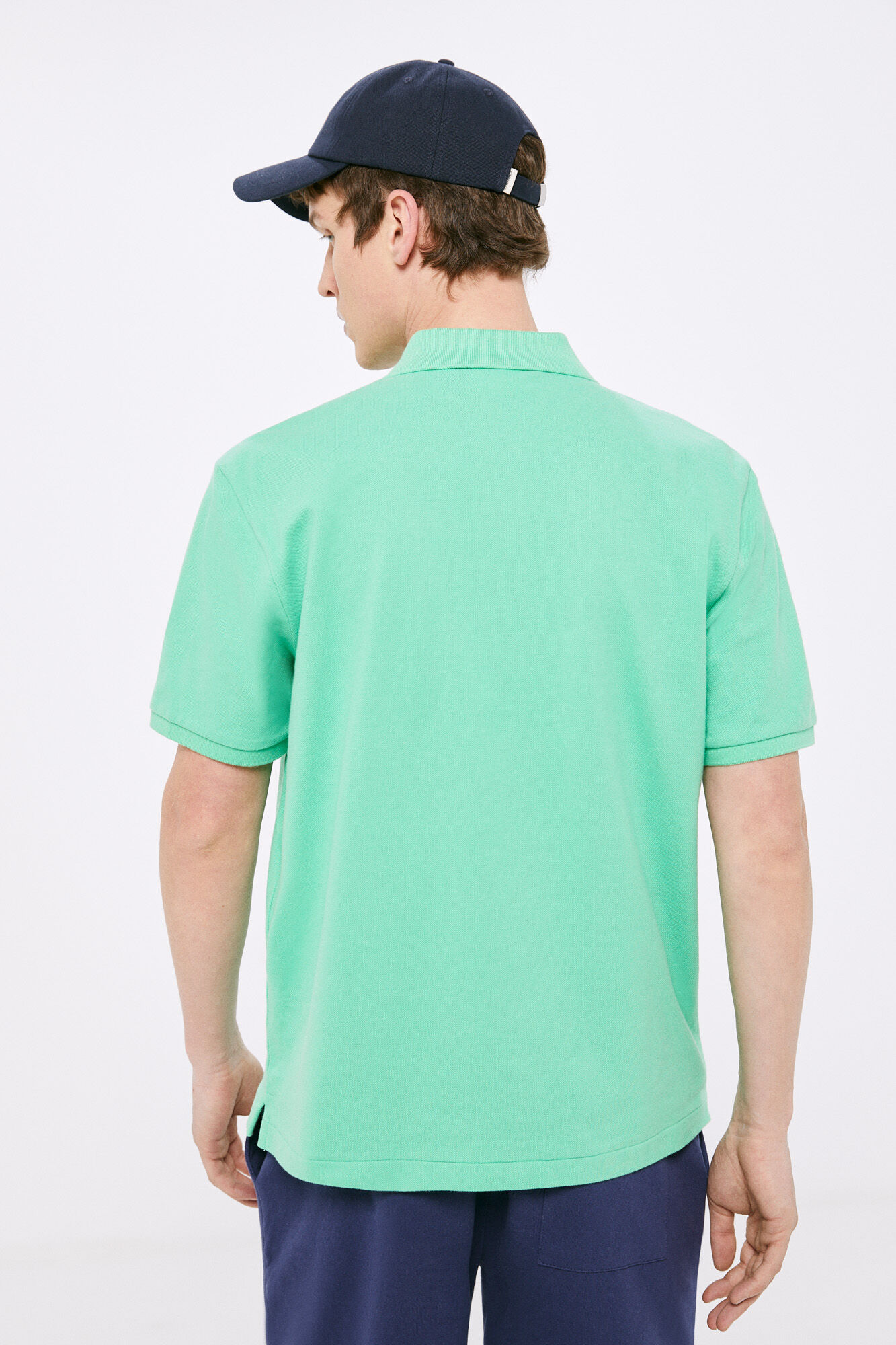 Camisa polo básica em piqué - verde