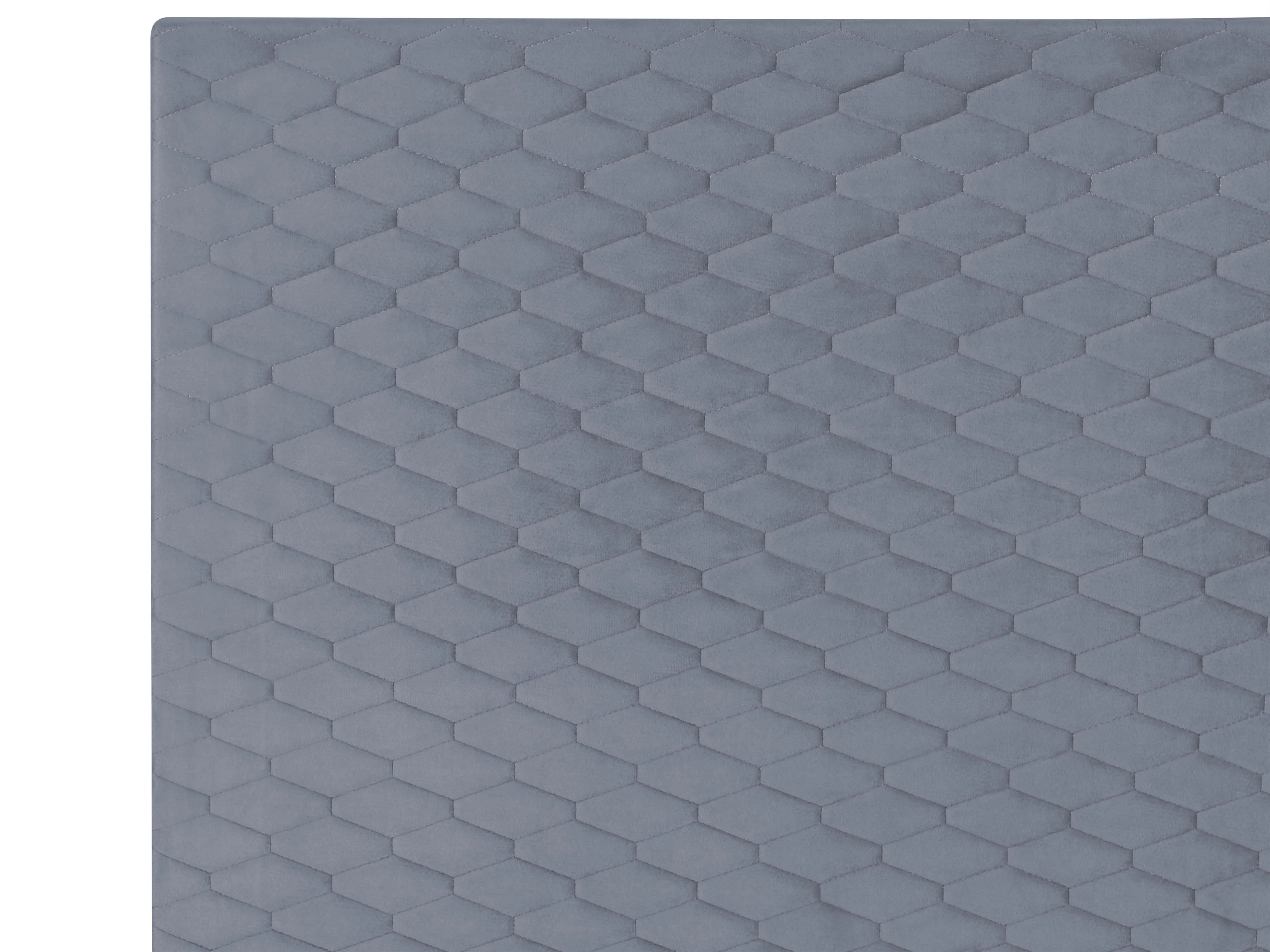 Bed Fluweel BAYONNE 90 x 200 cm Grijs