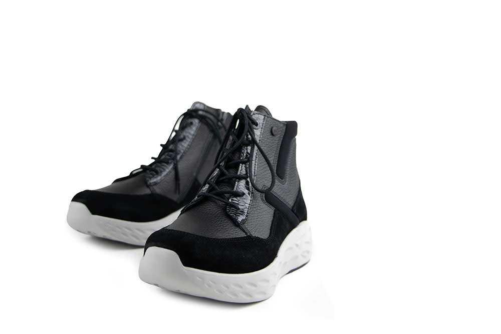 Wolky Hoge Sneaker Leap Leather Black