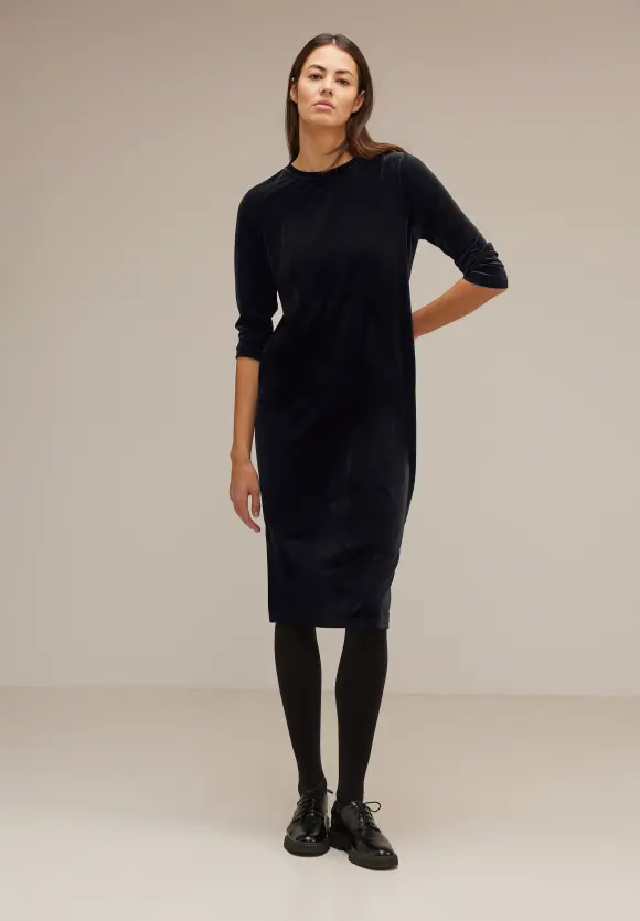 Partykleid in Samt Optik - Black