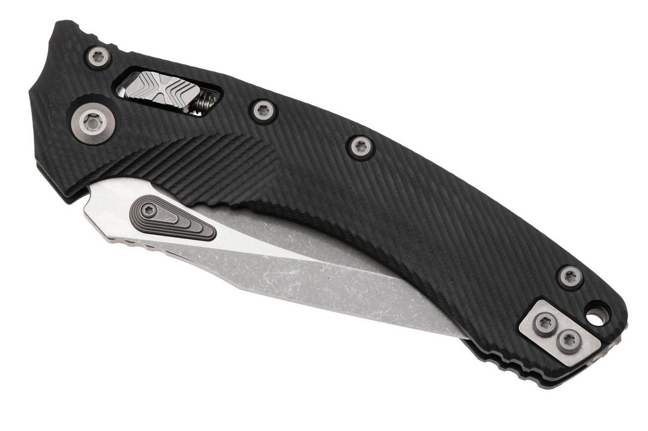 Microtech Amphibian 137RL-10APFLGTBK, Apocalyptic Stonewashed M390MK, Fluted Black G10 zakmes