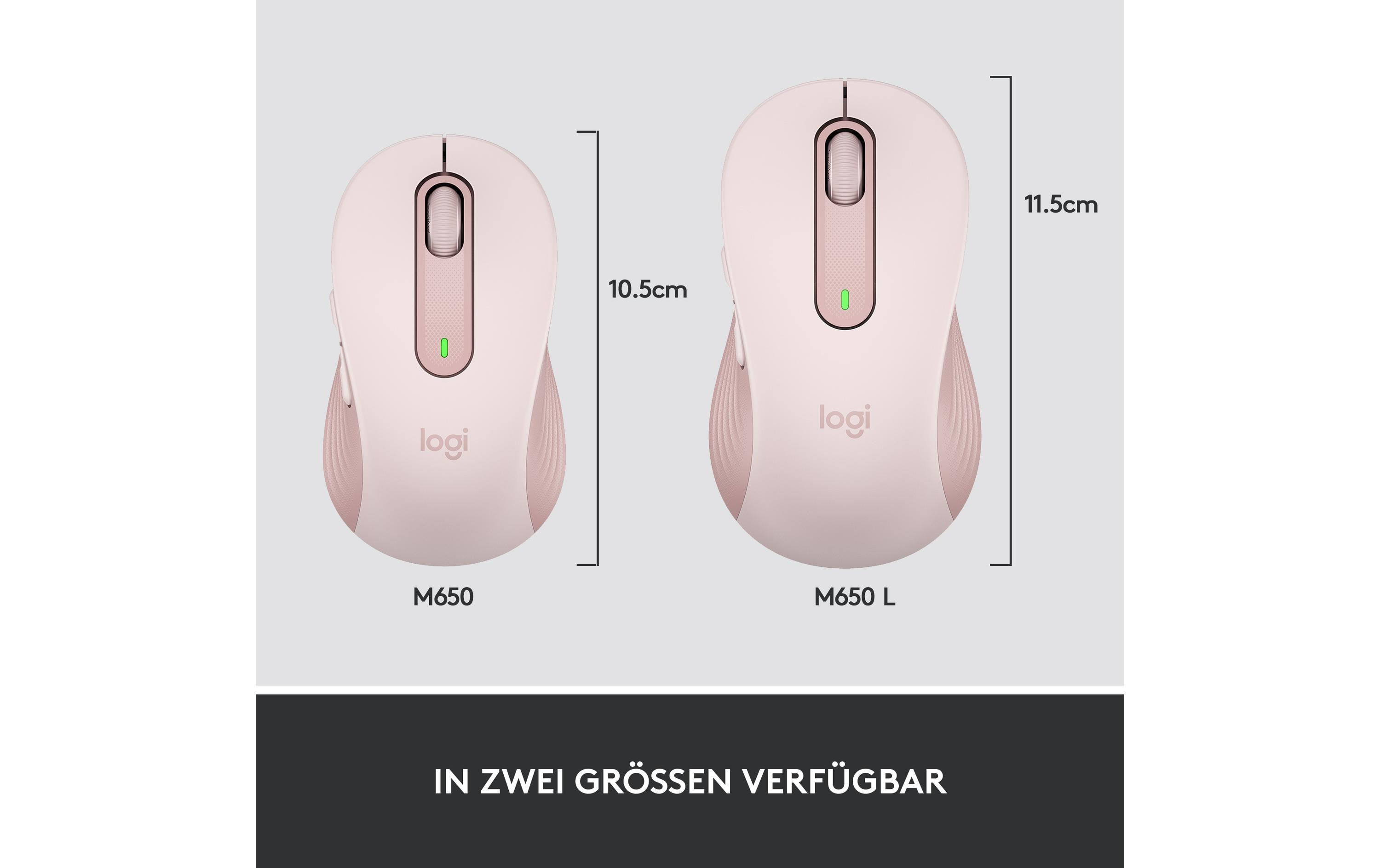 Maus Signature M650 RosaPräzise Wireless-Maus mit «Logitech SilentTouch»-Technologie