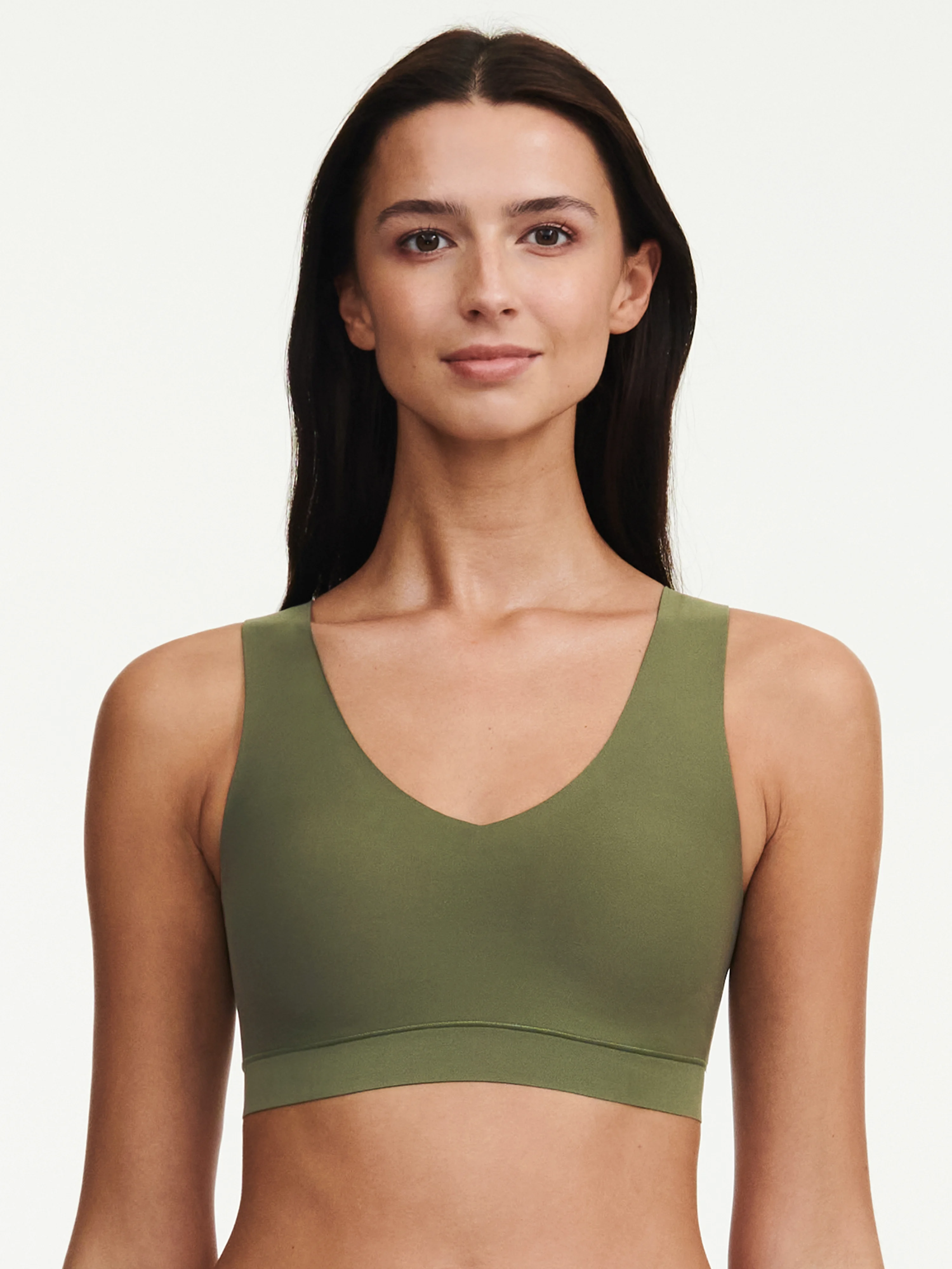 SOFTSTRETCH - Brassière coques v neck | Vert