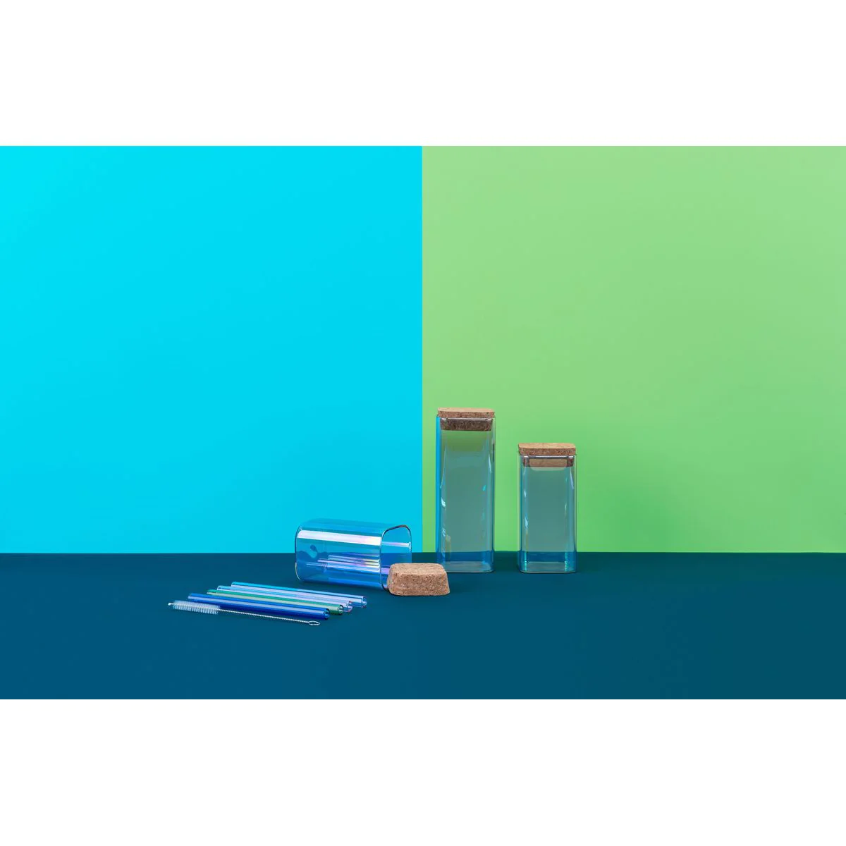 Set de 3 boîtes de conservation en verre avec couvercle 280 ml + 330 m