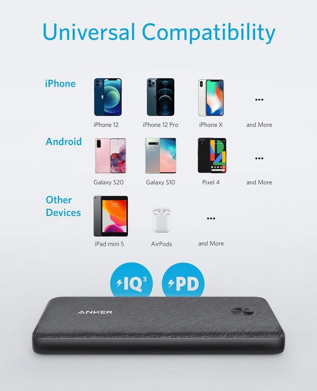 Anker PowerCore III Sense Powerbank - 10000mAh - Zwart