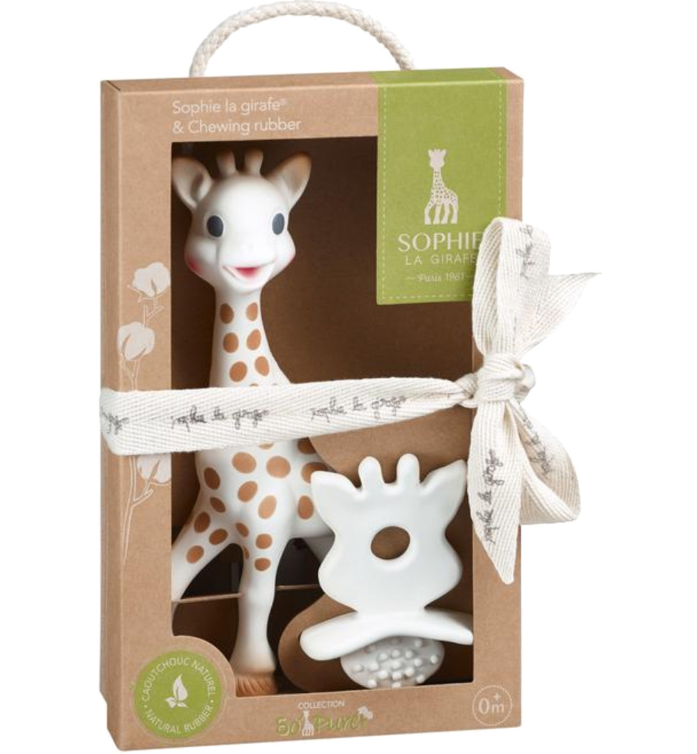 Sophie De Giraf So pure bijtspeeltje in geschenkdoosje met strik (1 stuk)