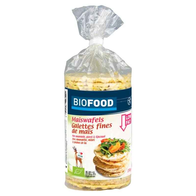 Damhert Maiswafels Met Lijnzaad Bio 150g