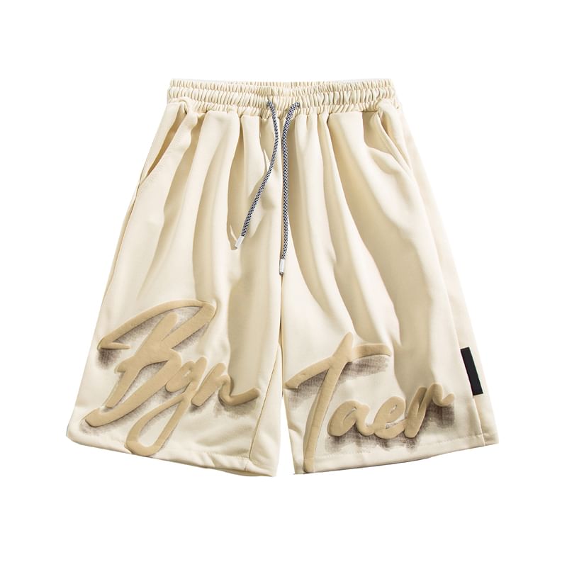 Yelmenor - Shorts met trekkoord en letters