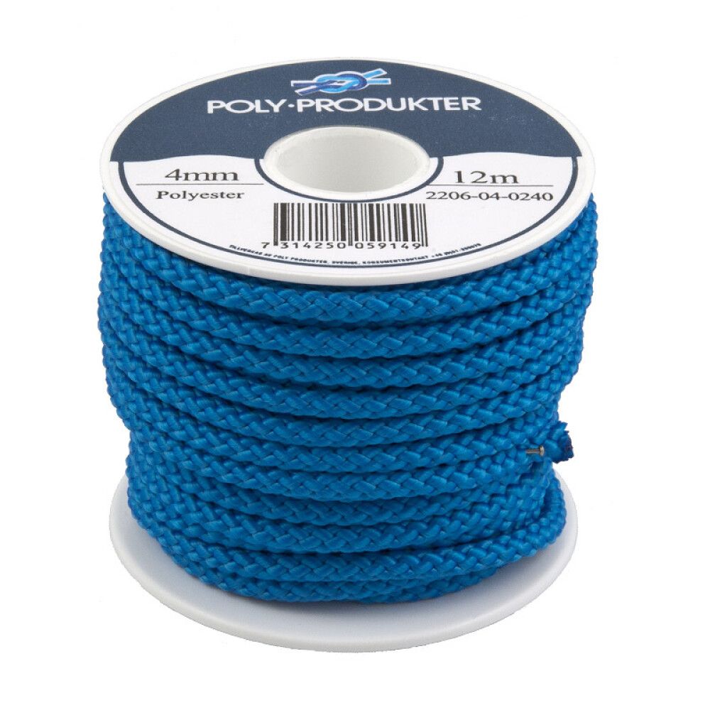 POLYESTERSILKELINE POLY-PRODUKTERØ4MMX12M BLÅ