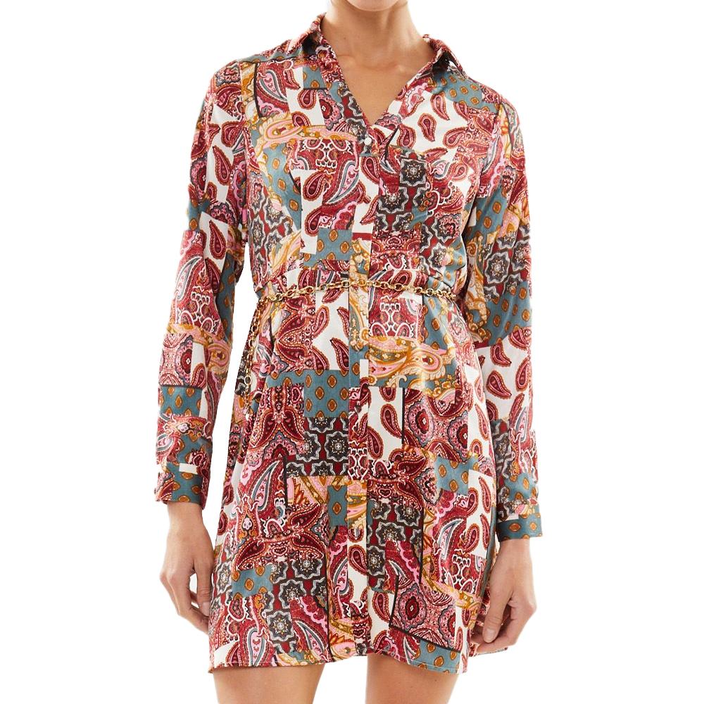 Vero Moda Robe Rouge à Motifs Femme Vero Moda Dita
