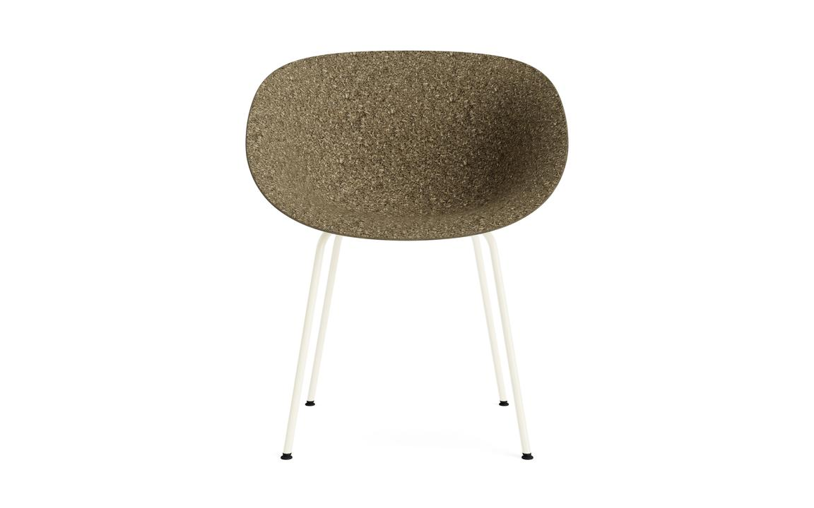 Eetkamerstoel Mat Seaweed cream steel
