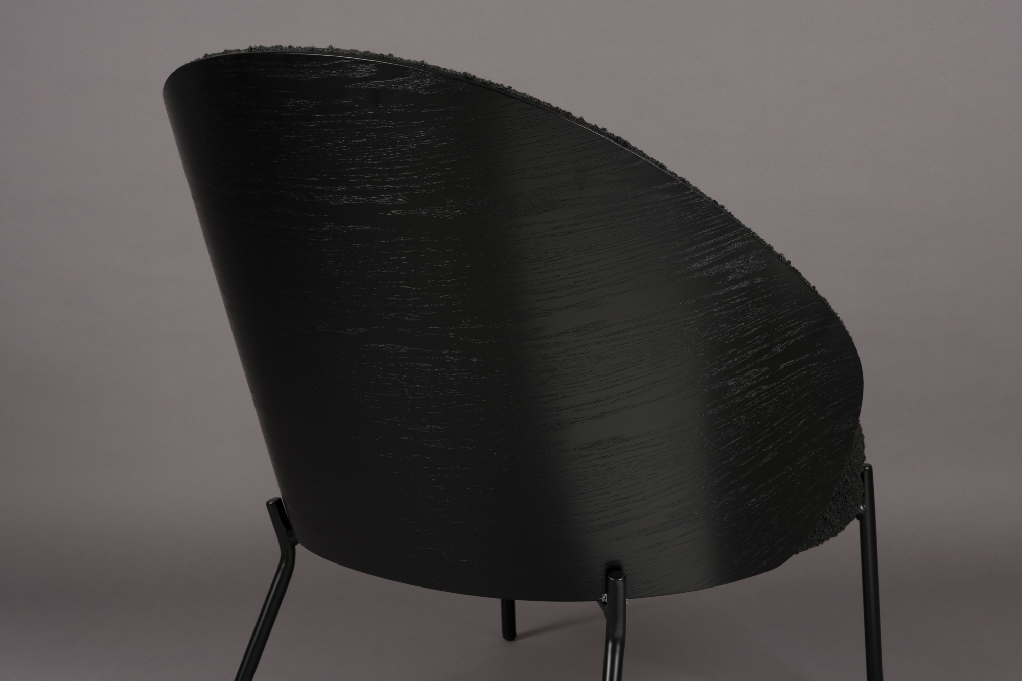 Fauteuil Rodin Bouclé zwart
