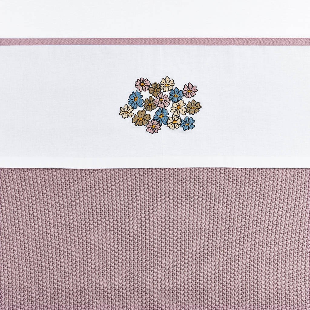 baby wieglaken Vintage Flower 75x100 cm lilac