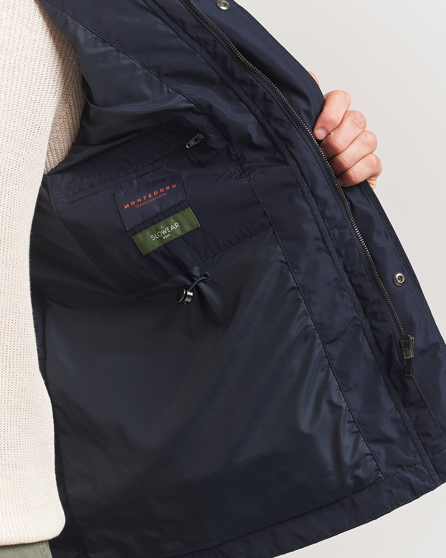 Incotex Technical Nylon Field Jacket Navy