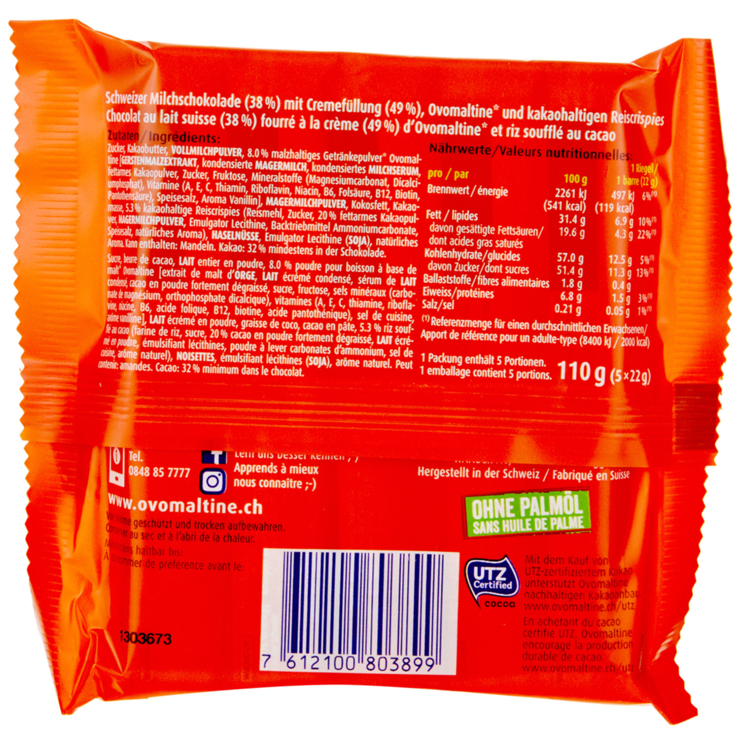 Ovomaltine Branchli 5x22g