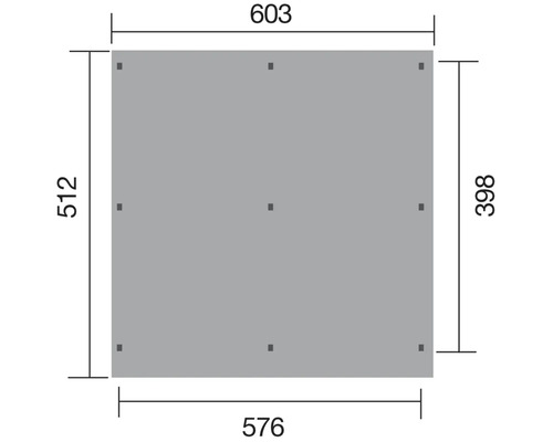 Dubbele carport weka 618 maat 1 trapeziumdak 576 x 398 cm drukgeïmpregneerd
