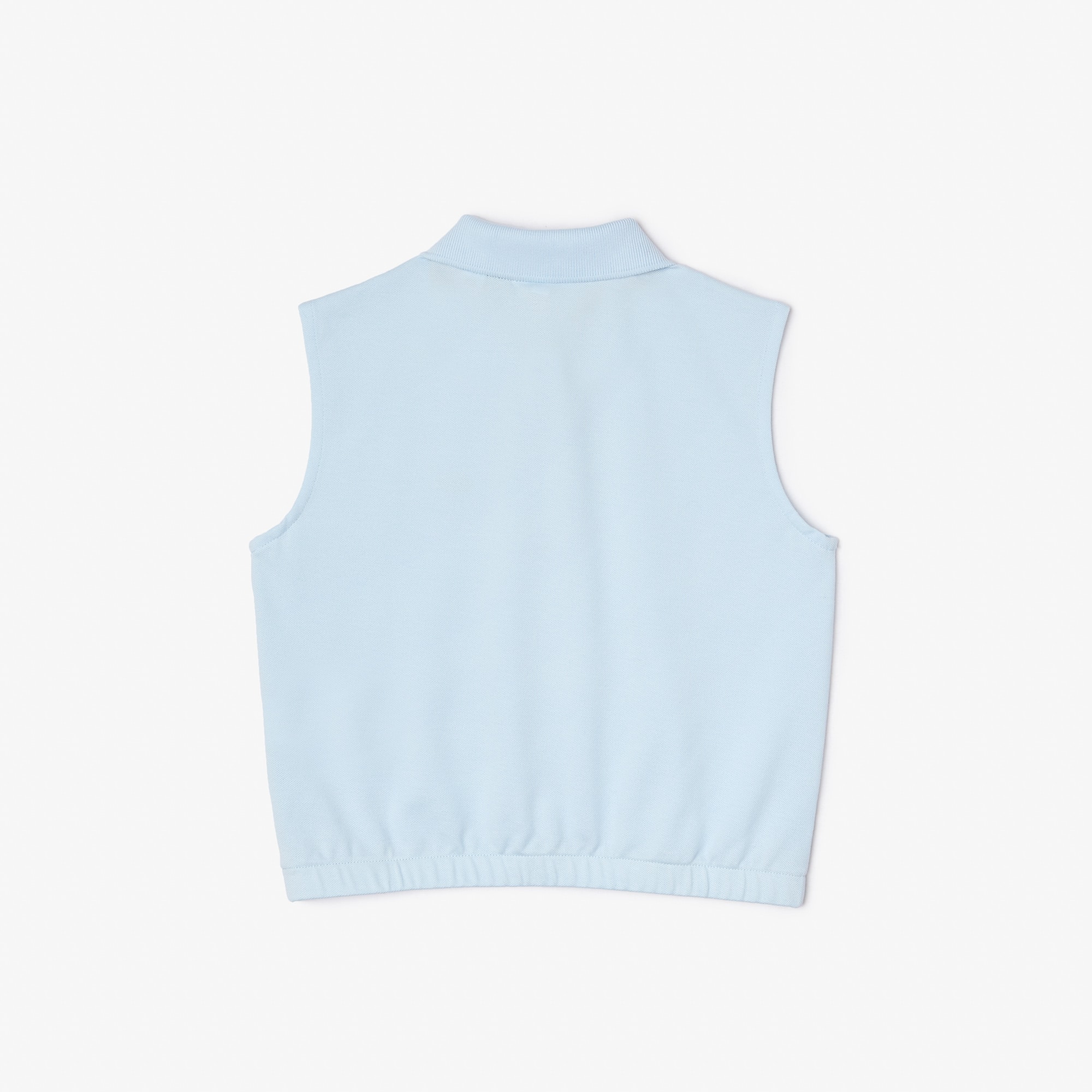 Polo sans manche fille Lacoste en mini piqué de coton Polos - Bleu - Lacoste - Fille