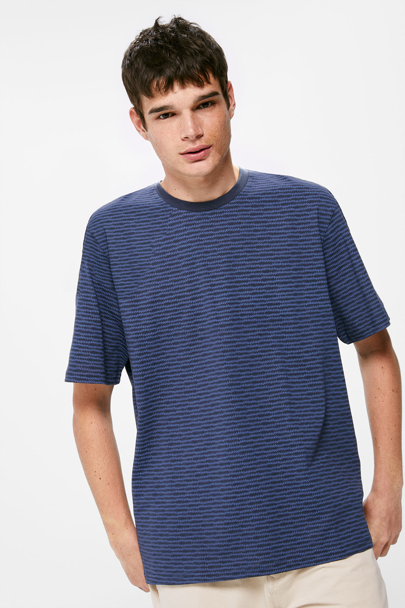 Camiseta com estampa total - azul escuro