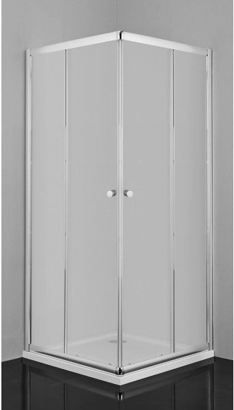 Badstuber - Corner - Douchecabine - Chroom - 80x80x190cm - Veiligheidsglas