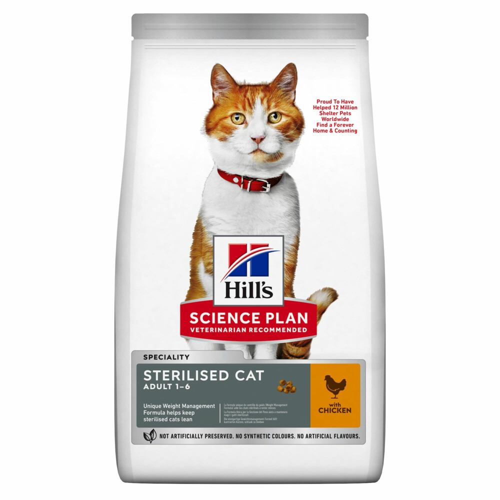 Hill's Science Plan Kattenvoer Young Adult Gesteriliseerd Kip7 kg